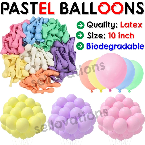 50PCS Macaron Balloons, 10 inch Pastel Balloons Party Balloons for Birthday Party Decorations Baby Shower Supplies Wedding Decoration Balloon Arch Kit