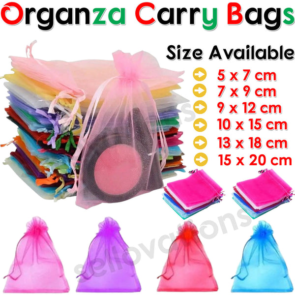 100 Organza Bags Wedding Party Favour Gift Candy Jewellery Pouch Large Small