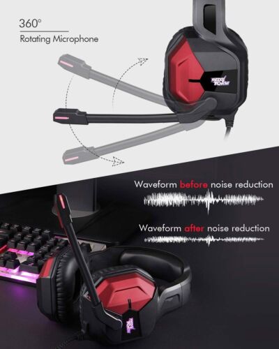 EasySMX Gaming Headset PS4 Headset with 7.1 Surround Sound PC Headset with Noise