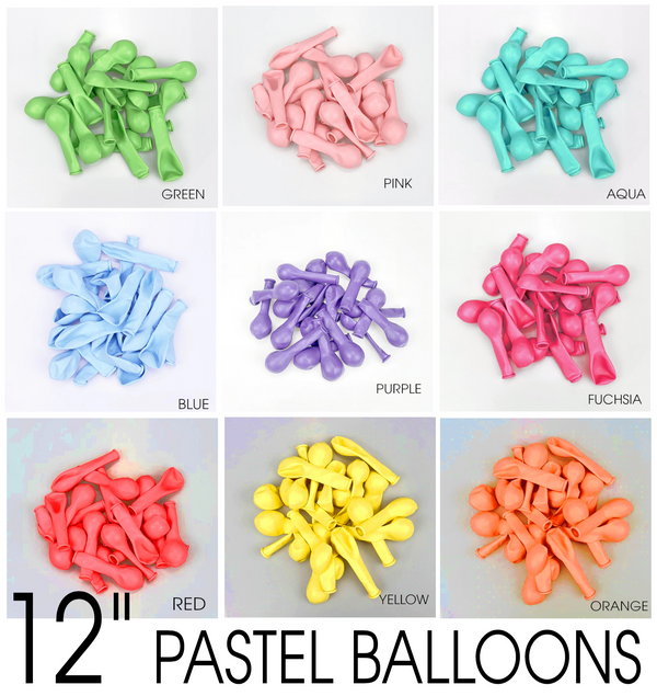 12" inch Large Candy Macron Pastel Colour Latex Balloons Pack of 10/25/50/100