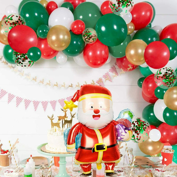 Red and Green Christmas Balloons