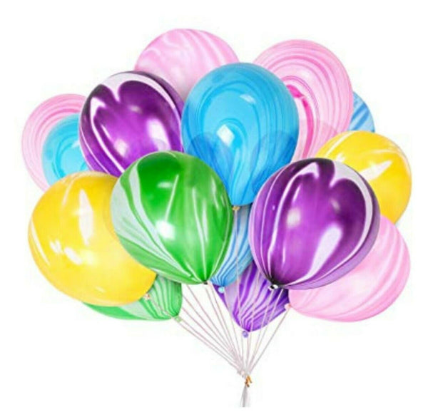 Mix Colour Marble Pattern Printed 12" Large Balloons