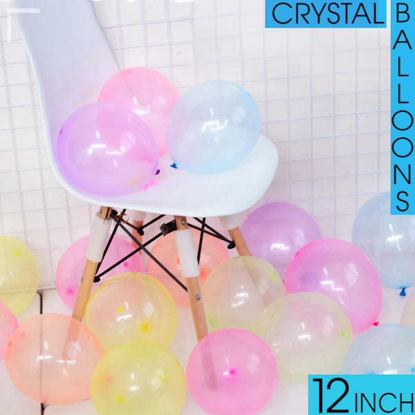 CLEAR SEE THROUGH CRYSTAL 12" Large Balloons