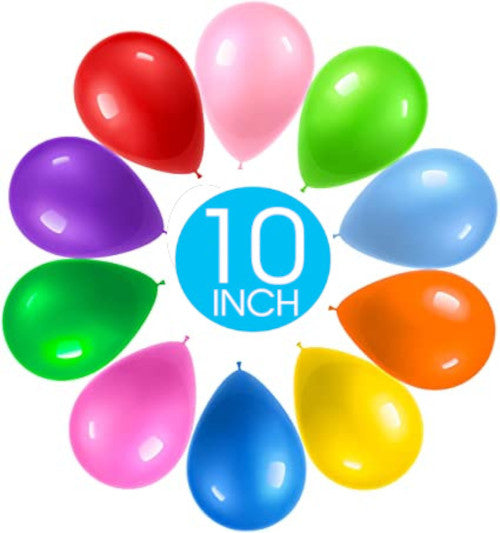 10" inch Large Plain Latex Balloons Pack of 10/25/50/100