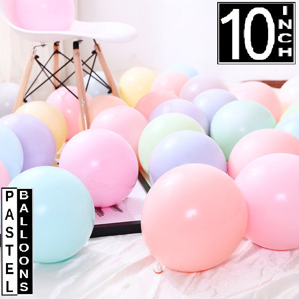 10" inch Large Candy Macron Pastel Colour Latex Balloons Pack of 10/25/50/100