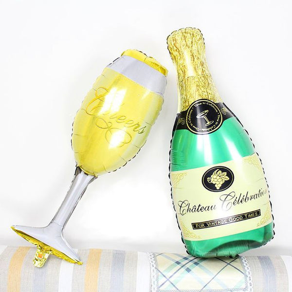 Champagne Glass & Bottle for Weekend or adult parties