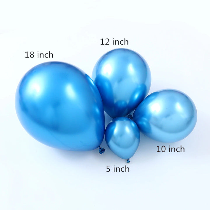 Blue Chrome Balloons
