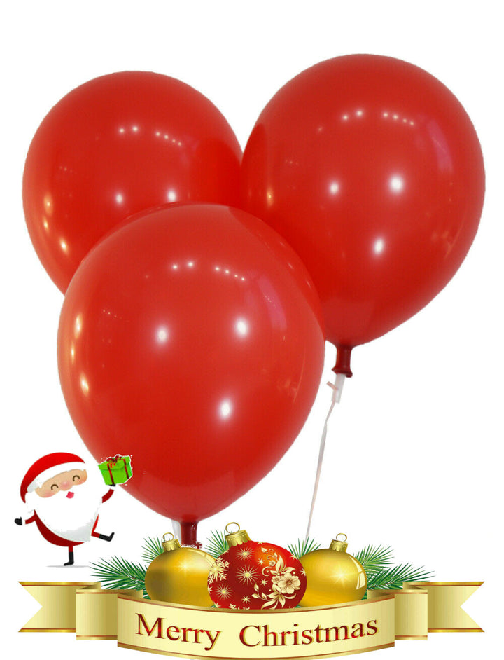 Plain Red Christmas Balloons
