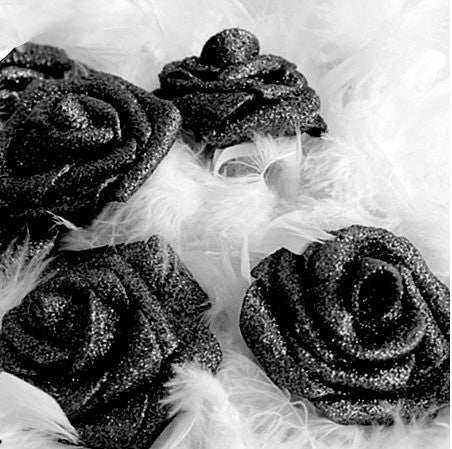 Black Glitter ROSES