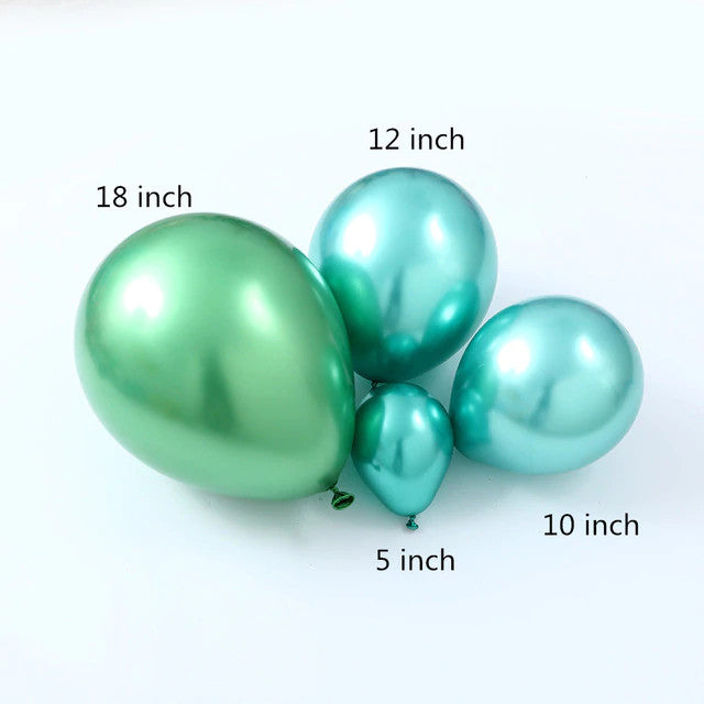 Green Chrome Balloons