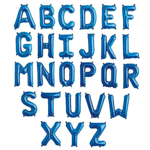 Blue 18 inch Foil Letters A-Z English Alphabet Letter Foil Balloons