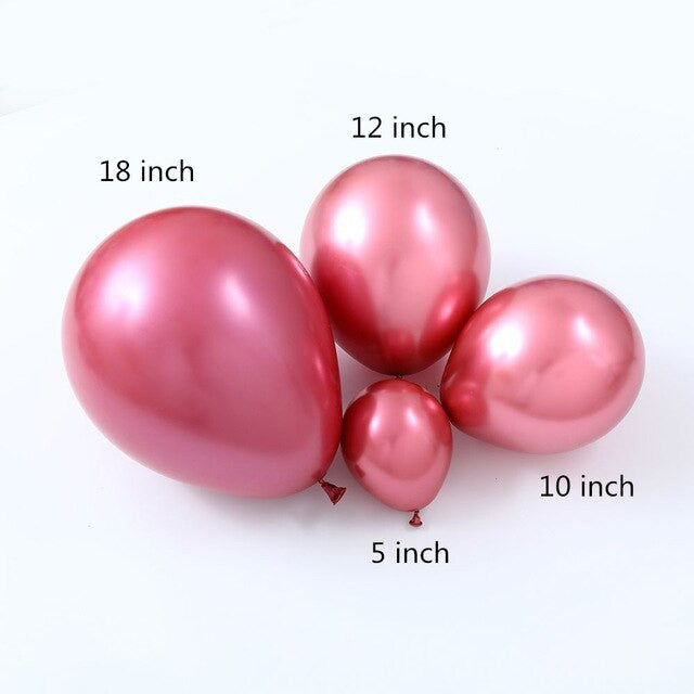 Hot Pink Chrome Balloons