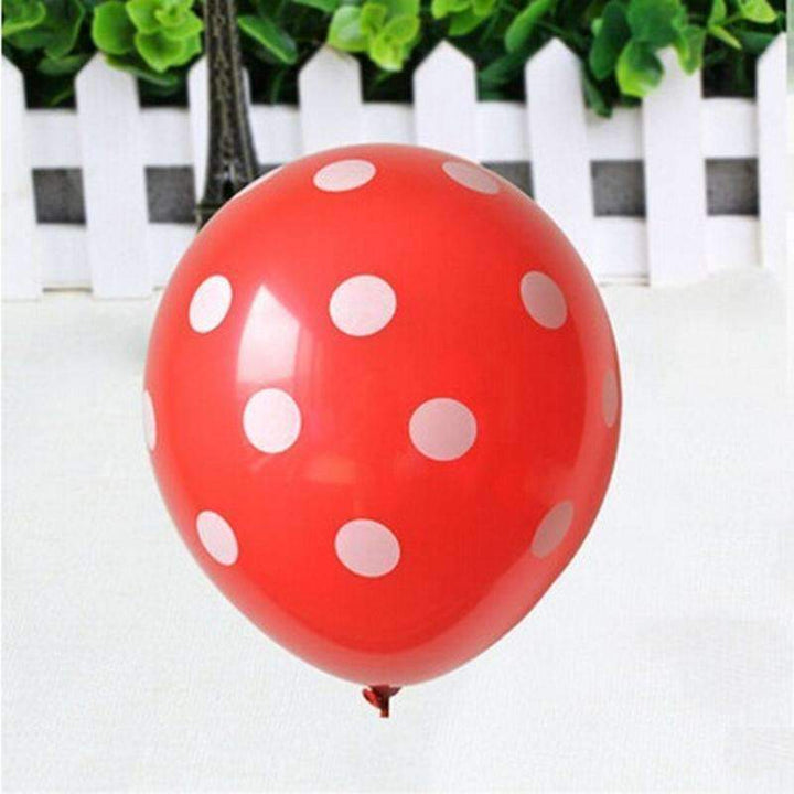 Red Polka Dot Printed Balloons