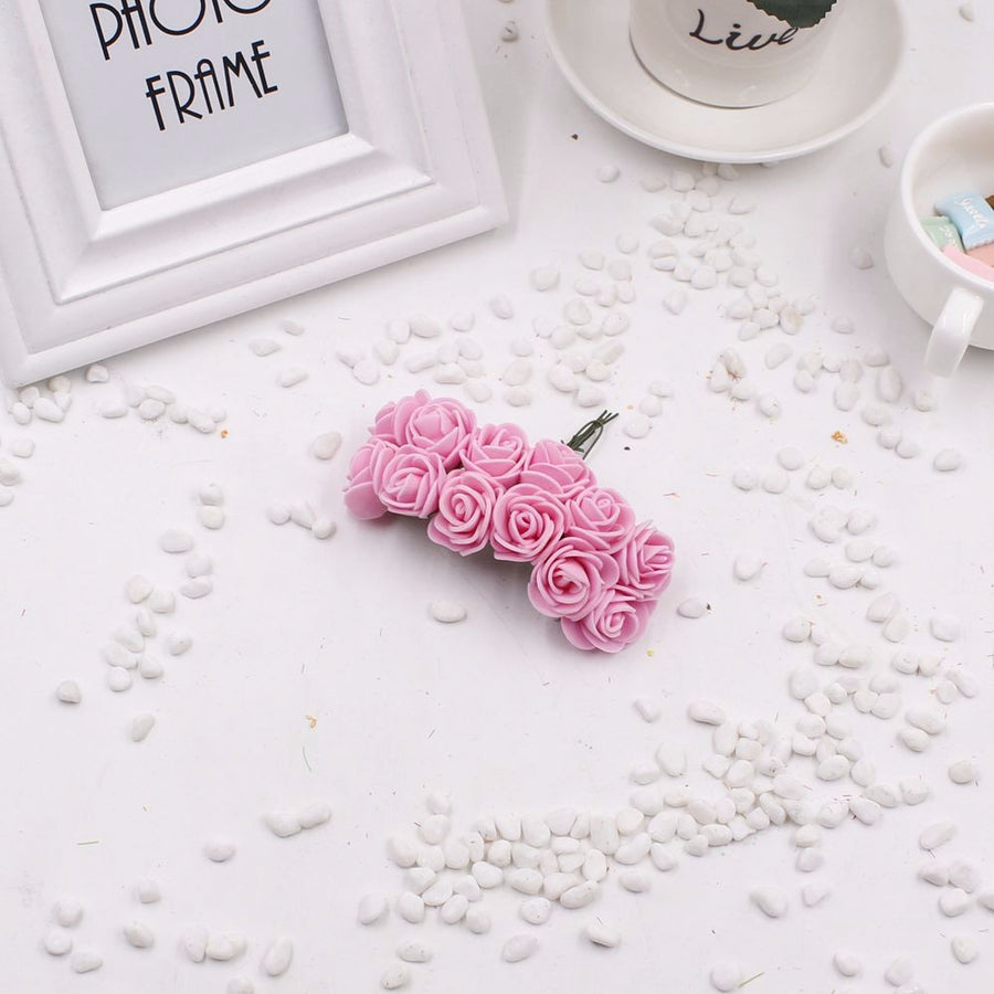 Pink 144  2.5 cm Foam Flowers