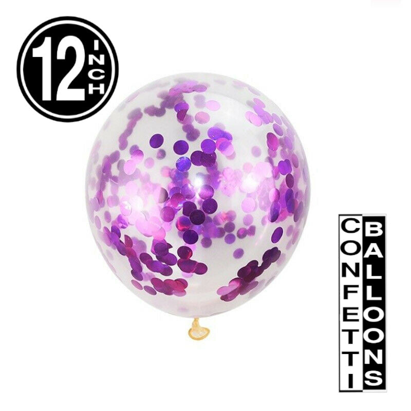 Confetti Filled Clear Transparent 12