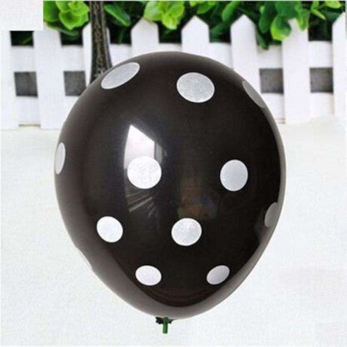 Black Polka Dot Printed Balloons