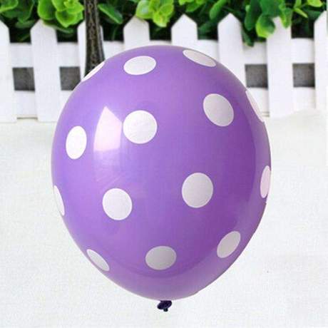 Purple Polka Dot Printed Balloons