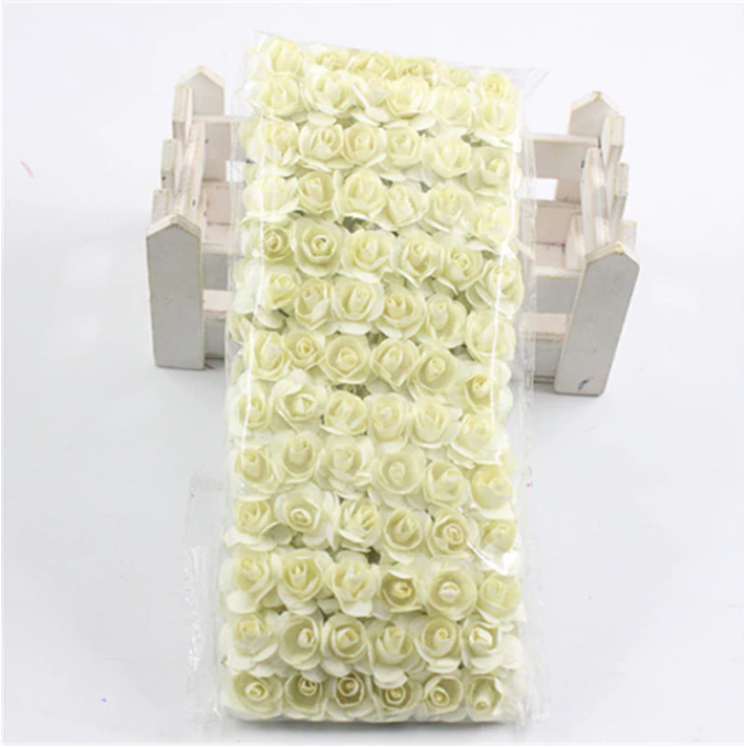 Ivory   144  1.5 cm Paper Flowers