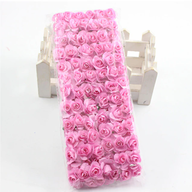 Pink   144  1.5 cm Paper Flowers