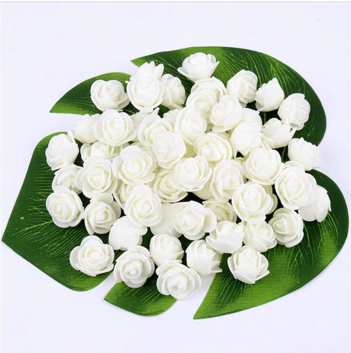 Ivory  3cm Foam Rose Flowers