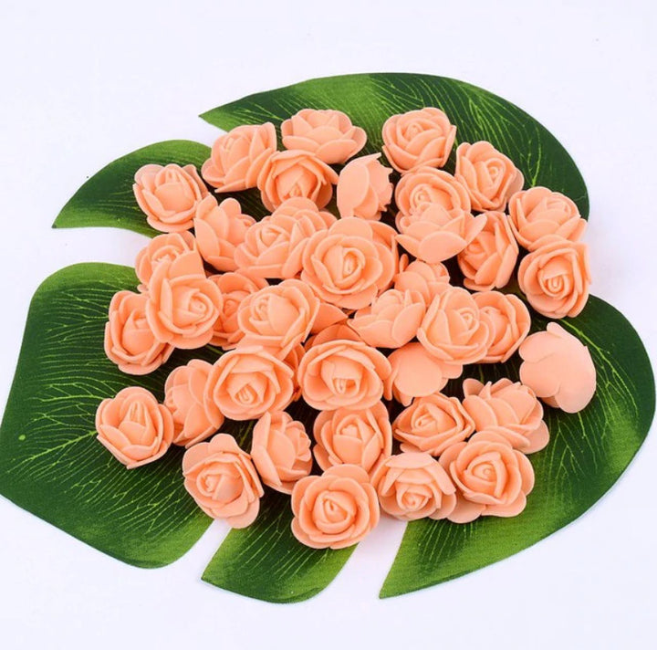 Orange 3cm Foam Rose Flowers
