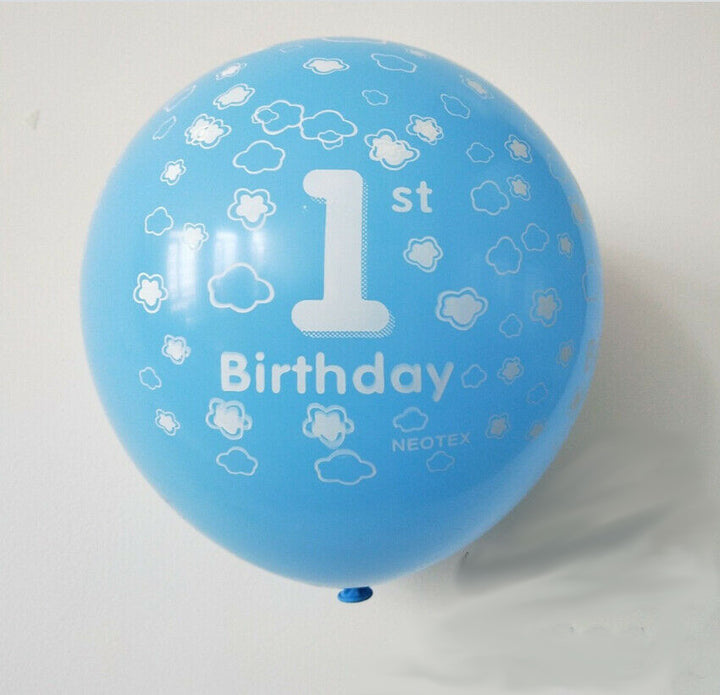 1st Birthday Blue Balloons