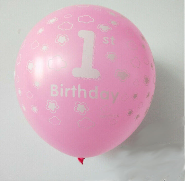 1st Birthday Pink Balloons