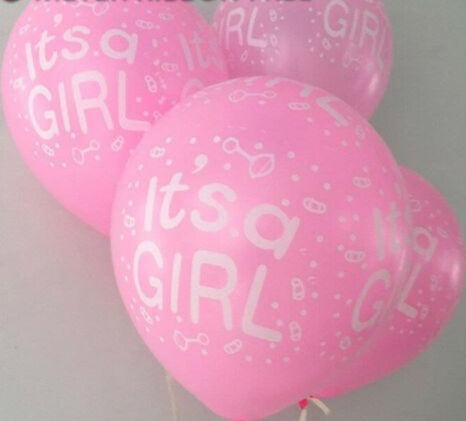 Its A Girl Pink Balloons
