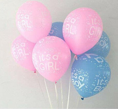 Its A Boy Blue and Its A Girl Pink Balloons